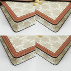 Celine Mago Chain Wallet Triomphe Canvas Beige Clutch — view 4