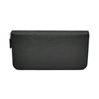 Prada Zip Around Wallet Black Silver Saffiano — view 2