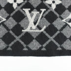 Louis Vuitton Echarpe Monogram Mountain Muffler Black Gray Scarf — view 4