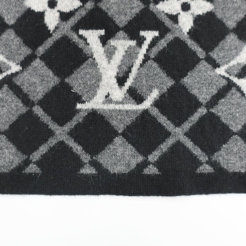 Louis Vuitton Echarpe Monogram Mountain Muffler Black Gray Scarf — view 4