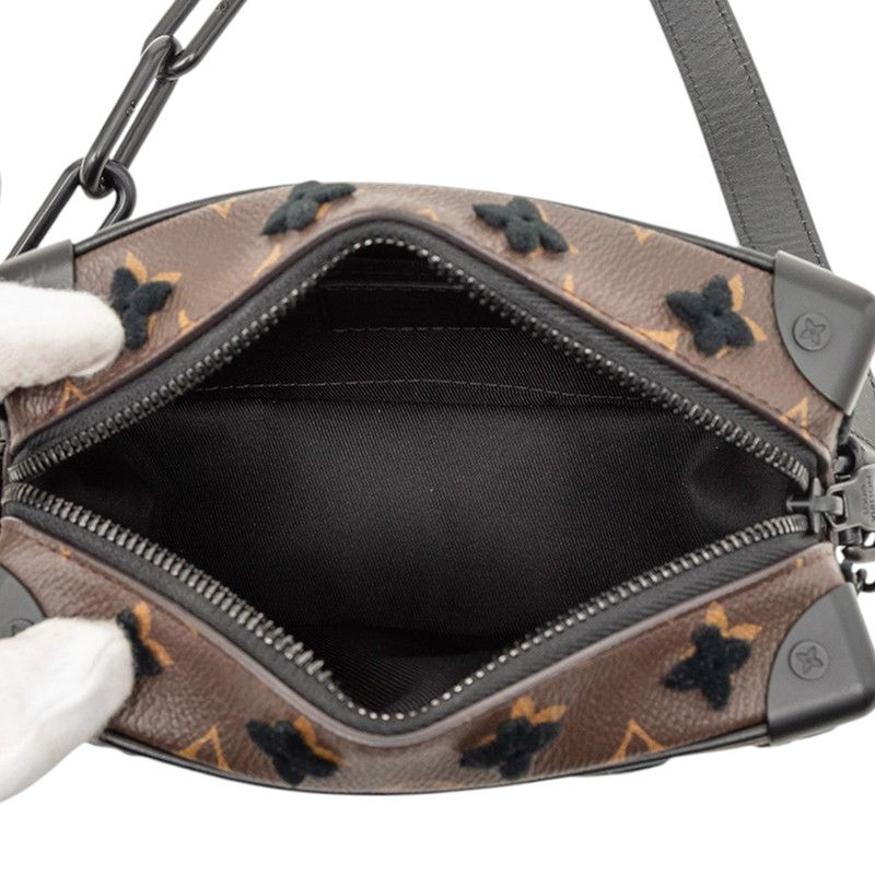 Louis Vuitton Monogram Taffeta Mini Soft Trunk Crossbody Chain Shoulder Bag — view 4
