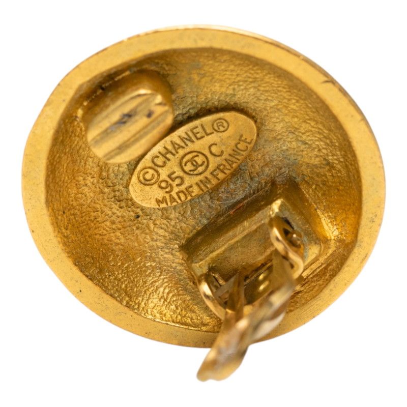 Chanel Coco Mark Vintage Gold Plated Earrings — view 3