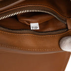 Prada Crossbody Bag Brown Gray Cuff Leather — view 7