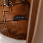 Prada Crossbody Bag Brown Gray Cuff Leather — view 6