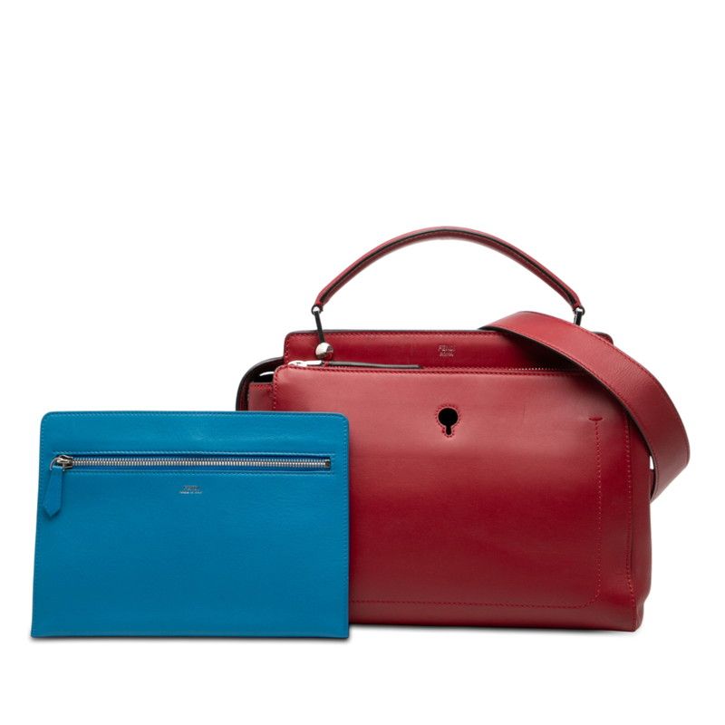 Fendi Shoulder Bag 2-Way Red Leather — view 7