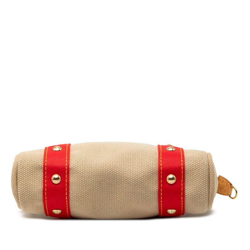 Louis Vuitton Cabas PM Tote Handbag Antigua Beige Canvas Leather — view 3