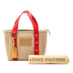 Louis Vuitton Cabas PM Tote Handbag Antigua Beige Canvas Leather — view 7