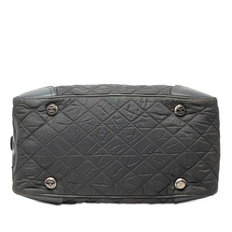 Chanel Paris New York Klein Boston Bag Gray Nylon Leather — view 3