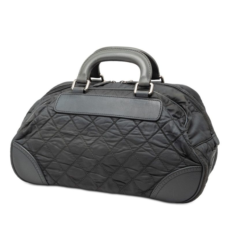 Chanel Paris New York Klein Boston Bag Gray Nylon Leather — view 2