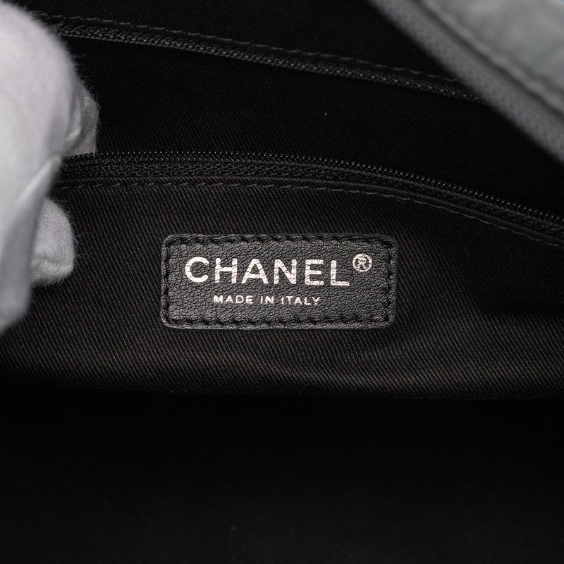 Chanel Paris New York Klein Boston Bag Gray Nylon Leather — view 5