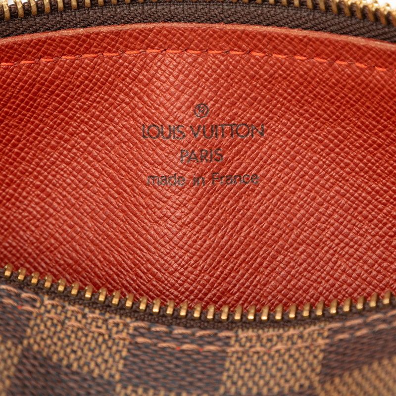 Louis Vuitton Damier Ebene Papillon Shoulder Bag Hand Brown Leather — view 5
