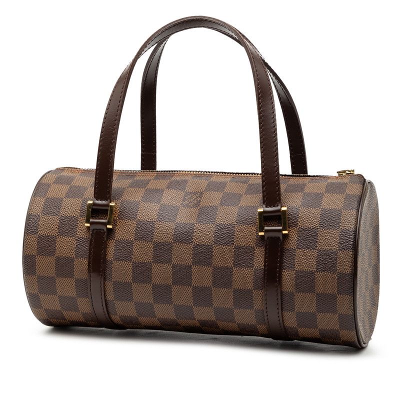 Louis Vuitton Damier Ebene Papillon Shoulder Bag Hand Brown Leather — view 2