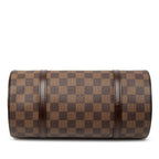 Louis Vuitton Damier Ebene Papillon Shoulder Bag Hand Brown Leather — view 3