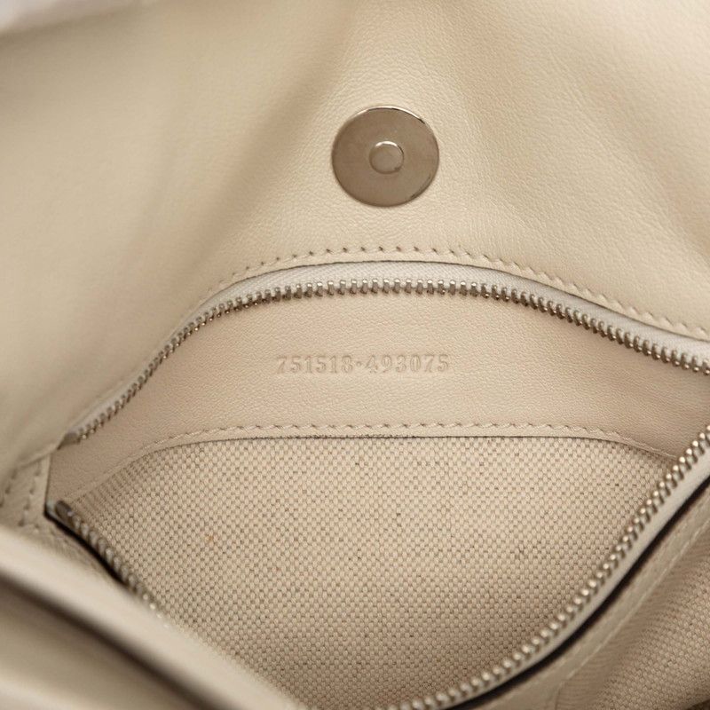 Gucci Blondie Small Tote Chain Shoulder Bag 2-Way Off White Leather — view 7