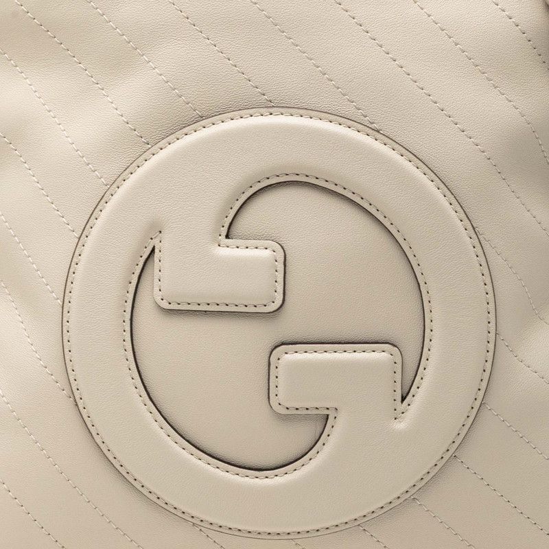 Gucci Blondie Small Tote Chain Shoulder Bag 2-Way Off White Leather — view 4