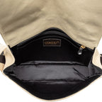 Chanel Chocoba Crossbody Bag Beige Black Leather — view 4