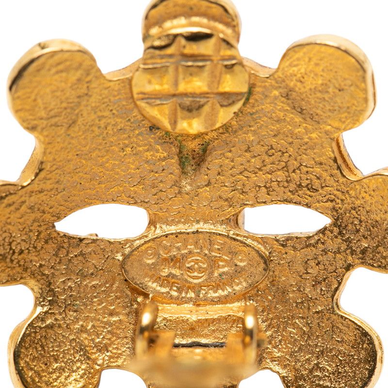 Chanel Coco Mark Vintage Gold Plated Earrings — view 3