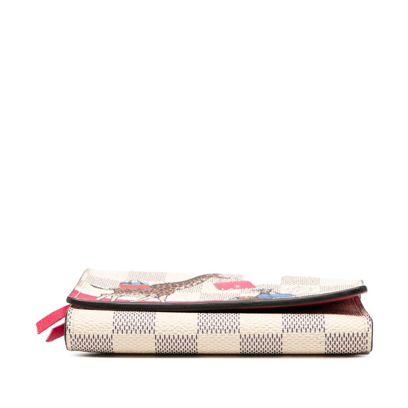 Louis Vuitton Damier Azur Portefeuille Victorine White Multicolor — view 3