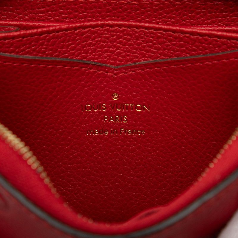 Louis Vuitton Monogram Empreinte Zippy Coin Purse Scarlet Red Leather — view 5