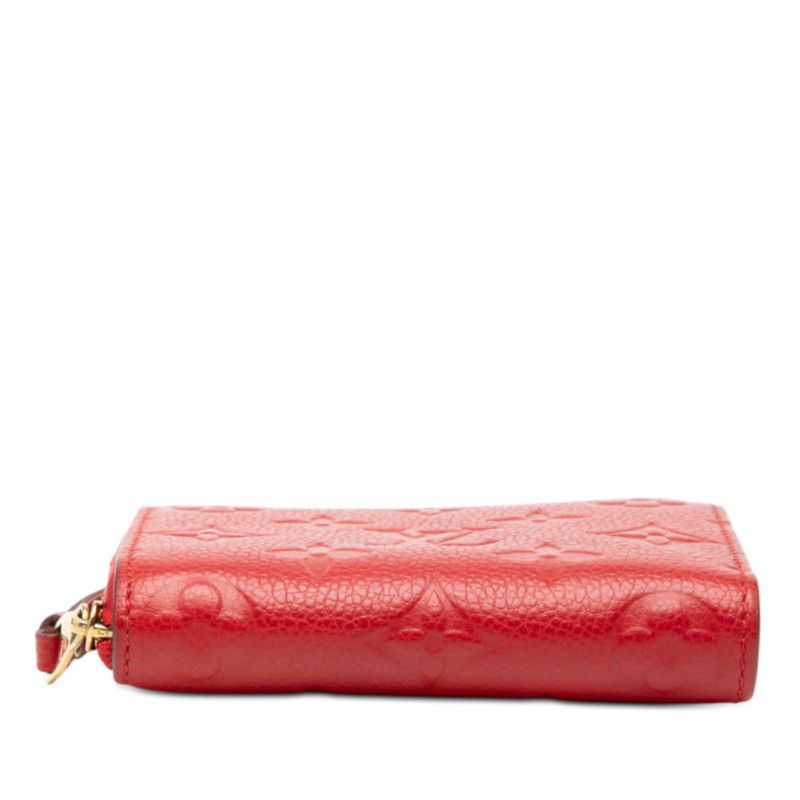 Louis Vuitton Monogram Empreinte Zippy Coin Purse Scarlet Red Leather — view 3