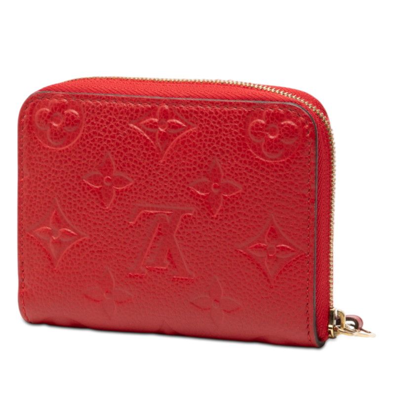 Louis Vuitton Monogram Empreinte Zippy Coin Purse Scarlet Red Leather — view 2