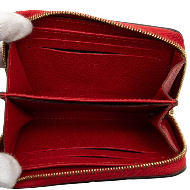 Louis Vuitton Monogram Empreinte Zippy Coin Purse Scarlet Red Leather — view 4
