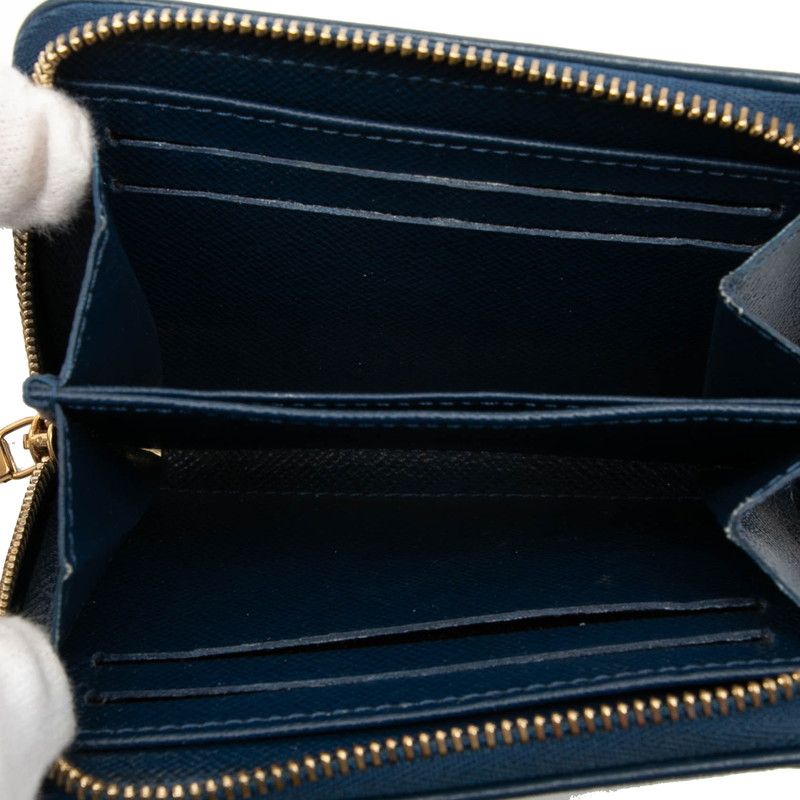 Louis Vuitton Monogram Jacquard Denim Zippy Coin Purse Marine Blue — view 4