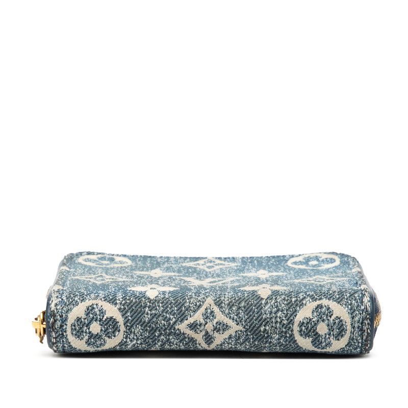 Louis Vuitton Monogram Jacquard Denim Zippy Coin Purse Marine Blue — view 3
