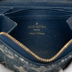 Louis Vuitton Monogram Jacquard Denim Zippy Coin Purse Marine Blue — view 5
