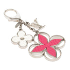 Louis Vuitton Rimy Bag Charm Key Holder Silver Pink White Metal — view 2