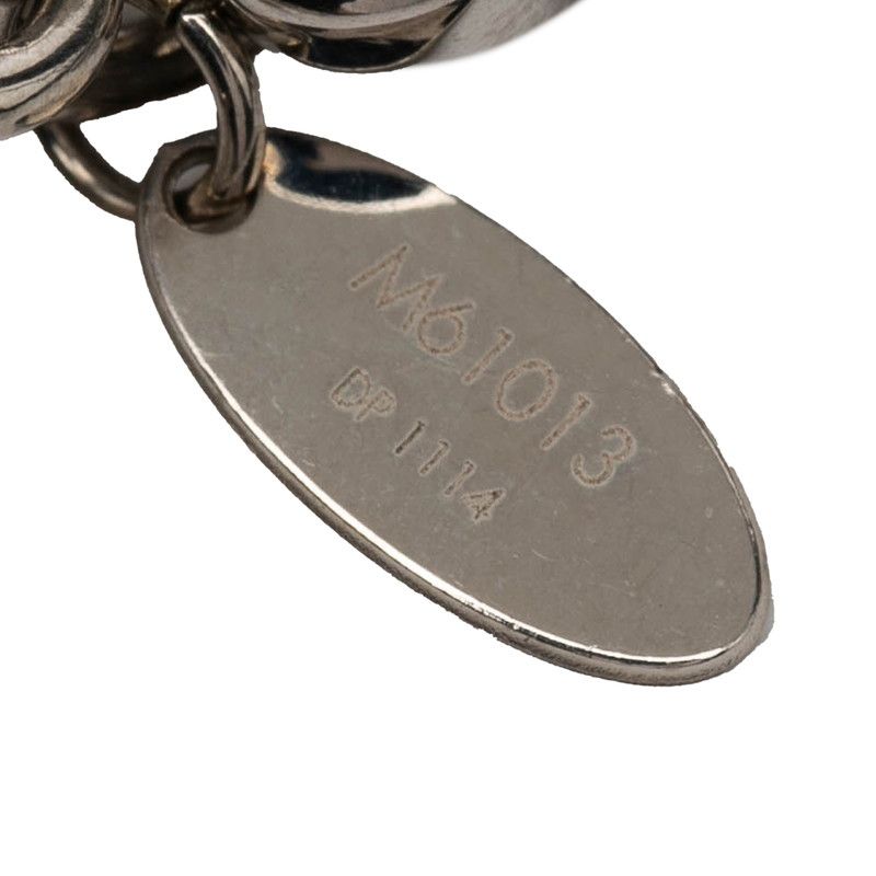 Louis Vuitton Rimy Bag Charm Key Holder Silver Pink White Metal — view 4