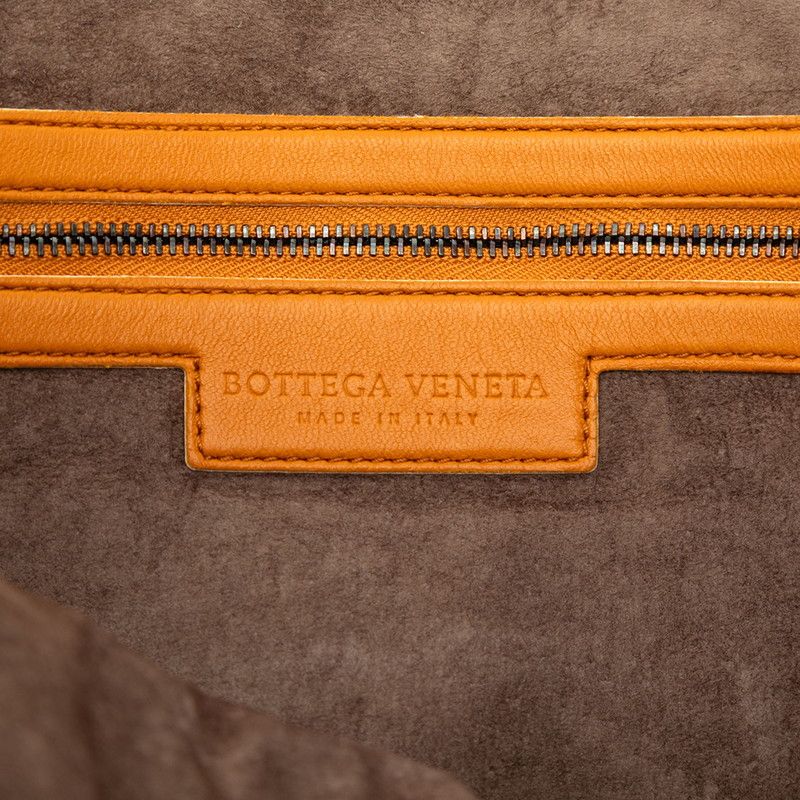 Bottega Veneta Intrecciato Crossbody Bag Orange Leather — view 6