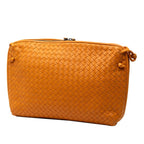 Bottega Veneta Intrecciato Crossbody Bag Orange Leather — view 2