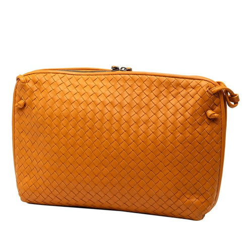 Bottega Veneta Intrecciato Crossbody Bag Orange Leather — view 2