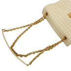 Celine C Medium Chain Shoulder Bag 2-Way Quilted Calfskin Beige — view 6