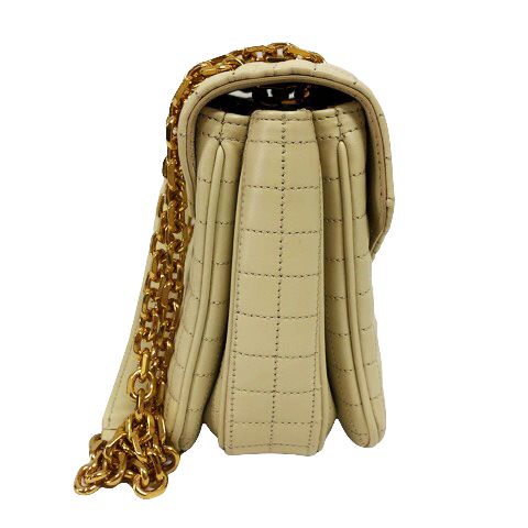Celine C Medium Chain Shoulder Bag 2-Way Quilted Calfskin Beige — view 4