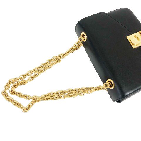 Celine C Small Chain Shoulder Bag 2-Way Calfskin Black — view 7