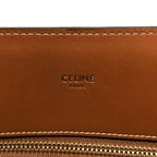 Celine Vertical Cabas Canvas & Calfskin Ochre Tan Brown Tote — view 3