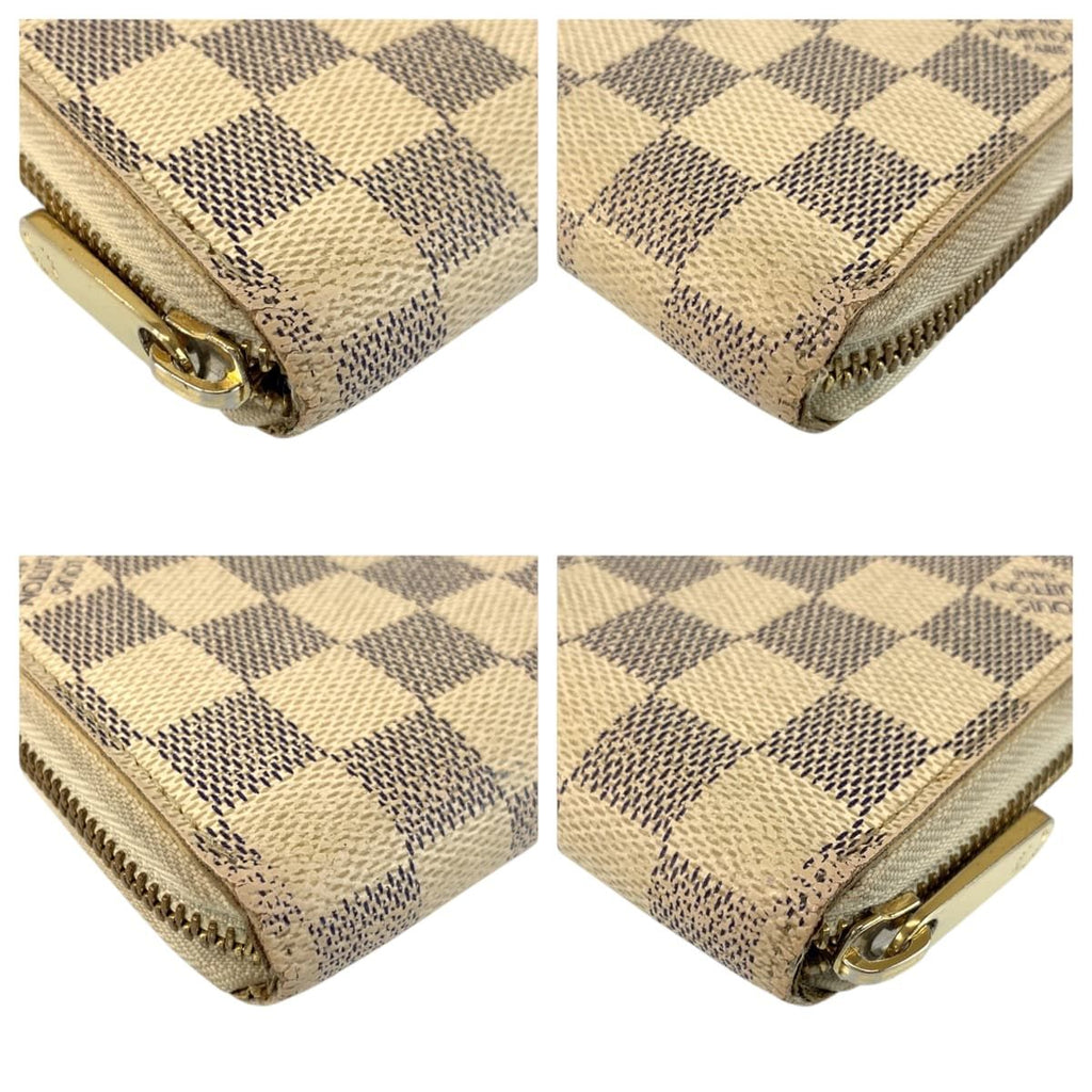 Louis Vuitton Damier Azur Zippy Wallet White Long — view 4
