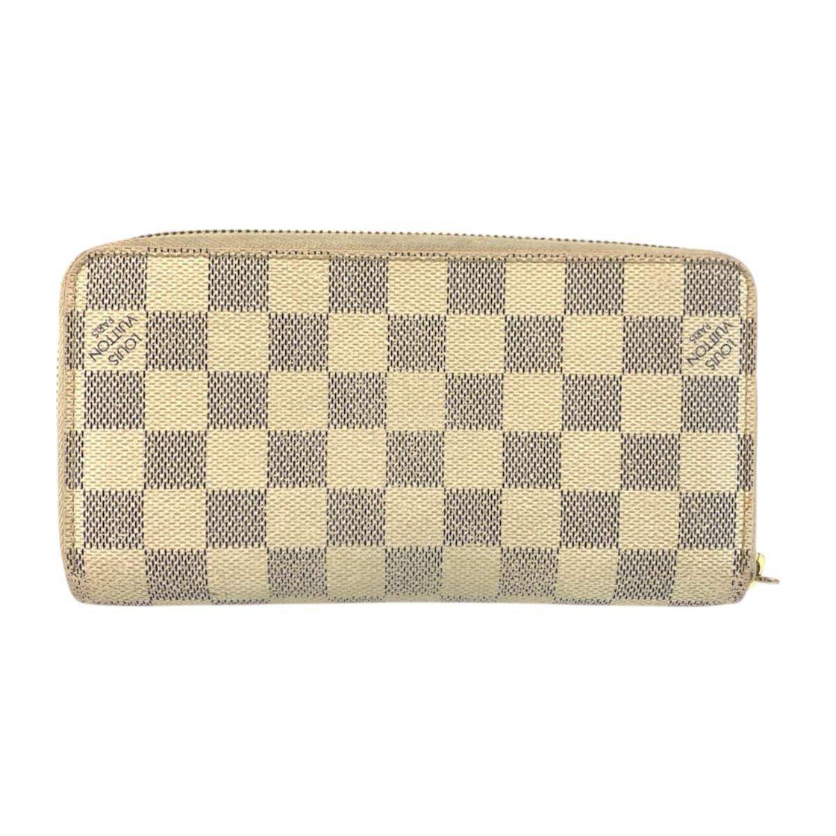 Louis Vuitton Damier Azur Zippy Wallet White Long — view 2