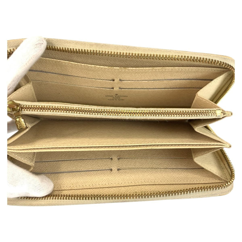 Louis Vuitton Damier Azur Zippy Wallet White Long — view 7