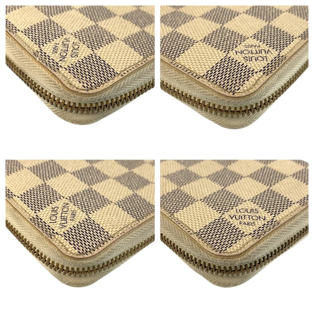 Louis Vuitton Damier Azur Zippy Wallet White Long — view 5