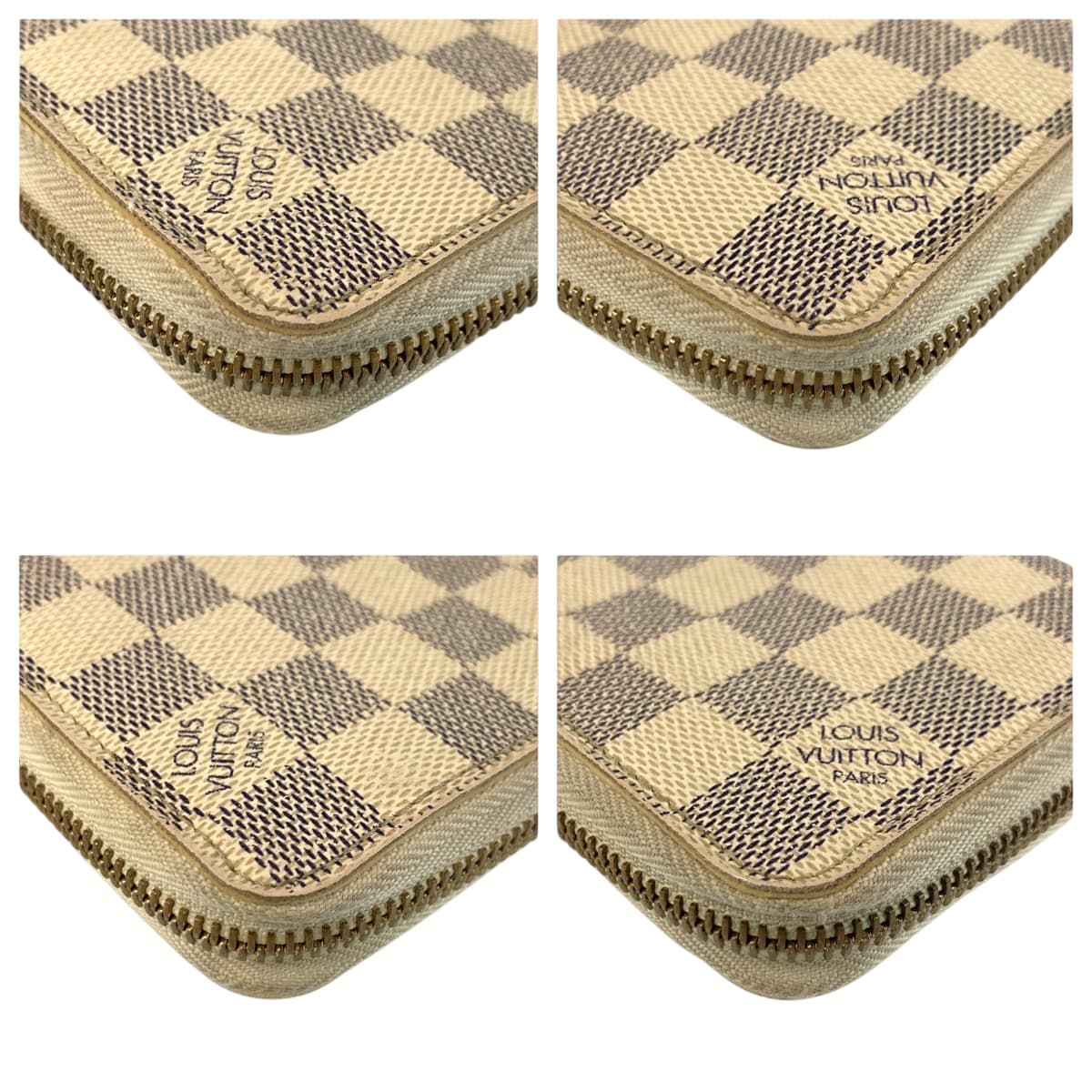 Louis Vuitton Damier Azur Zippy Wallet White Long — view 5