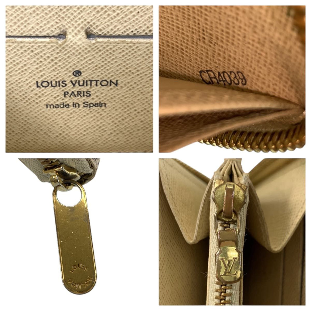 Louis Vuitton Damier Azur Zippy Wallet White Long — view 3