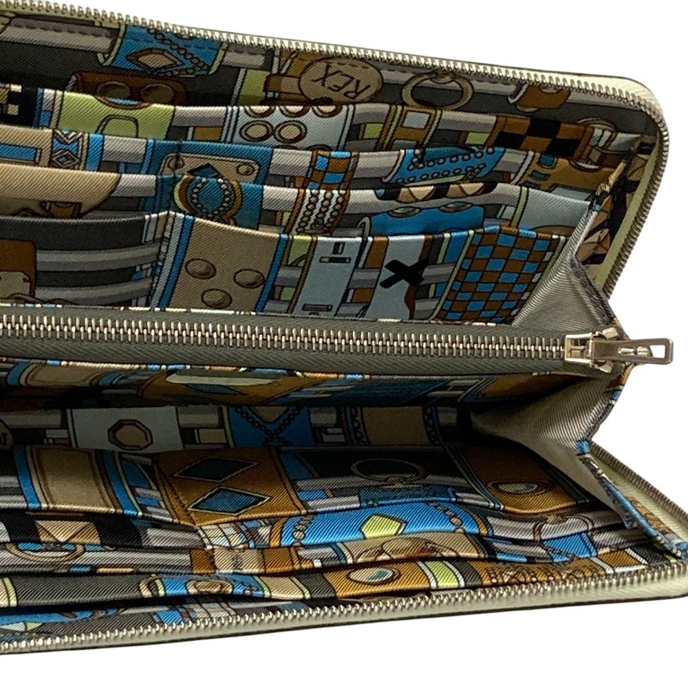 Hermes Veau Epsom Azap Long Silk in Wallet W — view 9