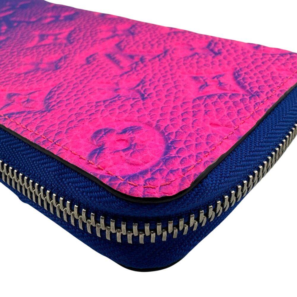 Louis Vuitton Round Zipper Zippy Wallet Vertical NM Long Blue — view 6