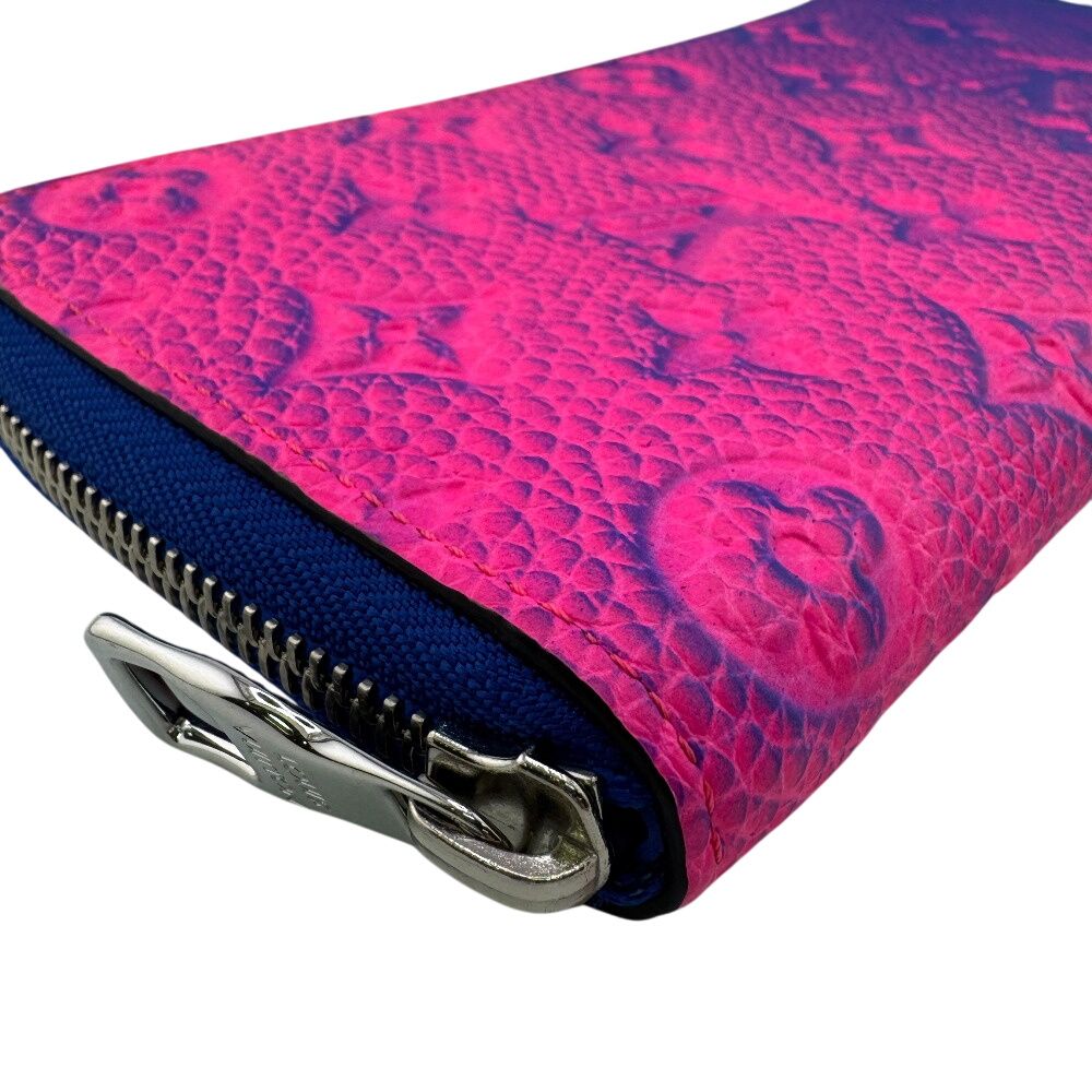 Louis Vuitton Round Zipper Zippy Wallet Vertical NM Long Blue — view 5