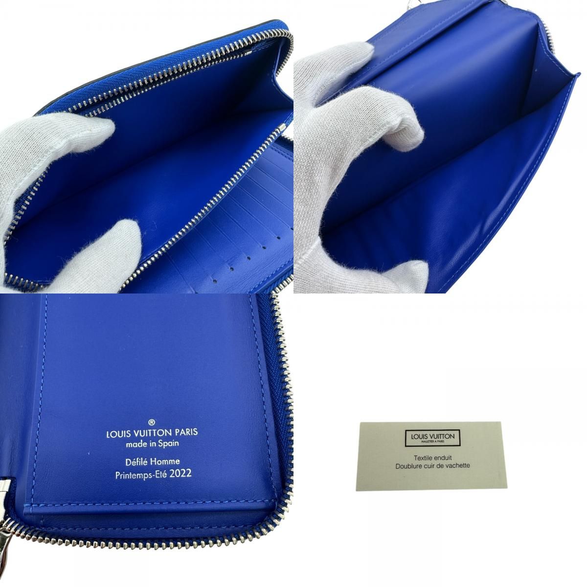 Louis Vuitton Round Zipper Zippy Wallet Vertical NM Long Blue — view 8