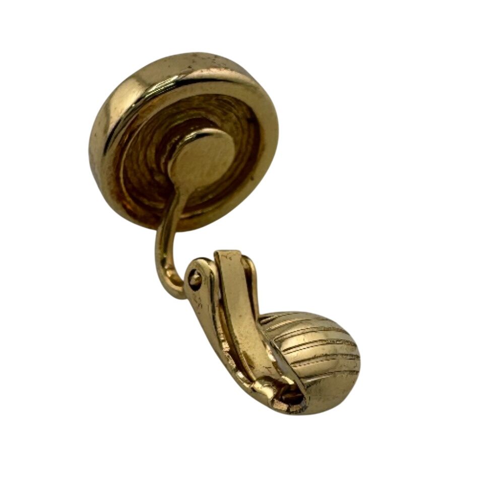 Christian Dior Round Shape Earrings Gold — view 7