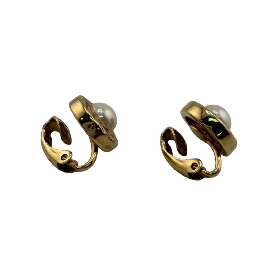 Christian Dior Round Shape Earrings Gold — view 6